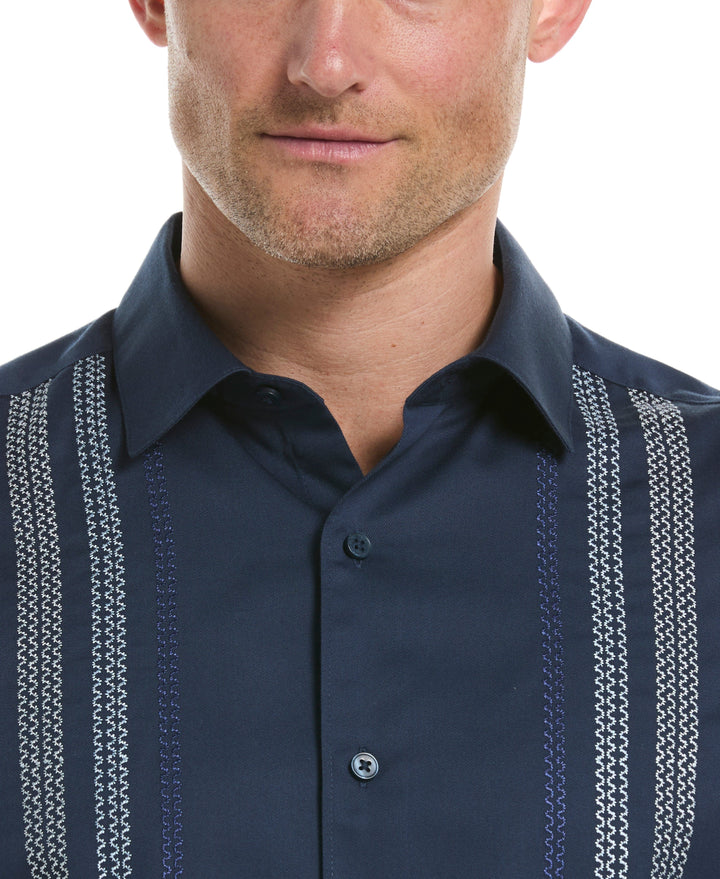 Ombre Embroidery Panel Shirt (Dress Blues) 