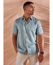 Ombre Embroidery Panel Shirt-Casual Shirts-Cubavera