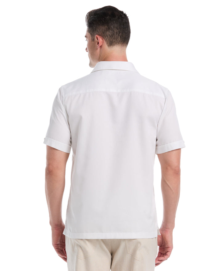 Ombre Embroidery Panel Shirt (Brilliant White) 