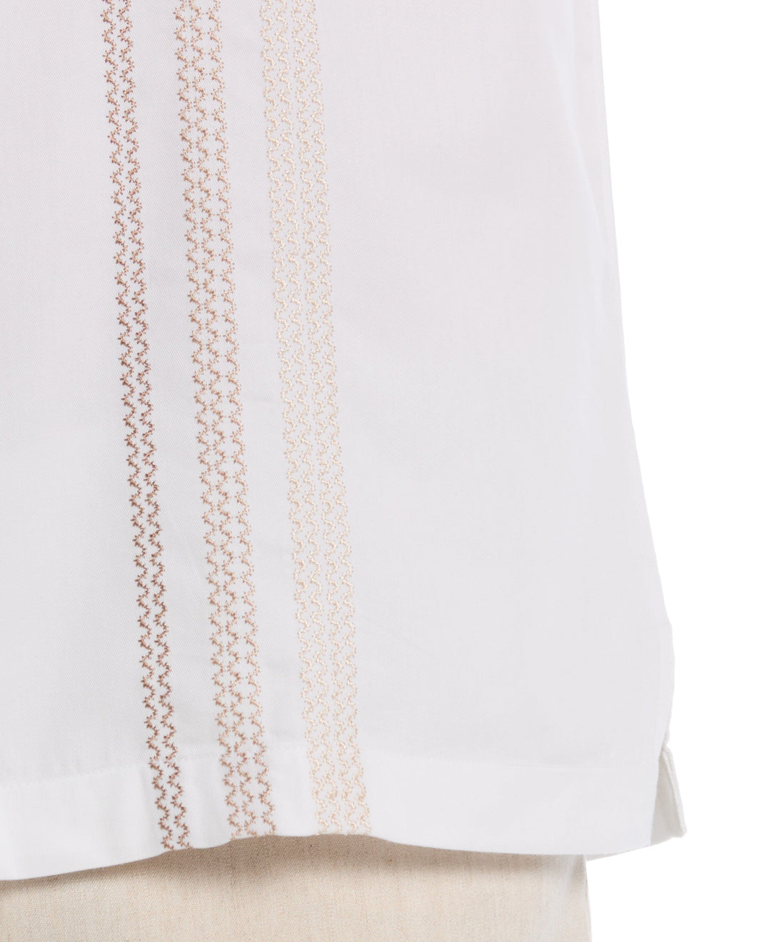 Ombre Embroidery Panel Shirt (Brilliant White) 