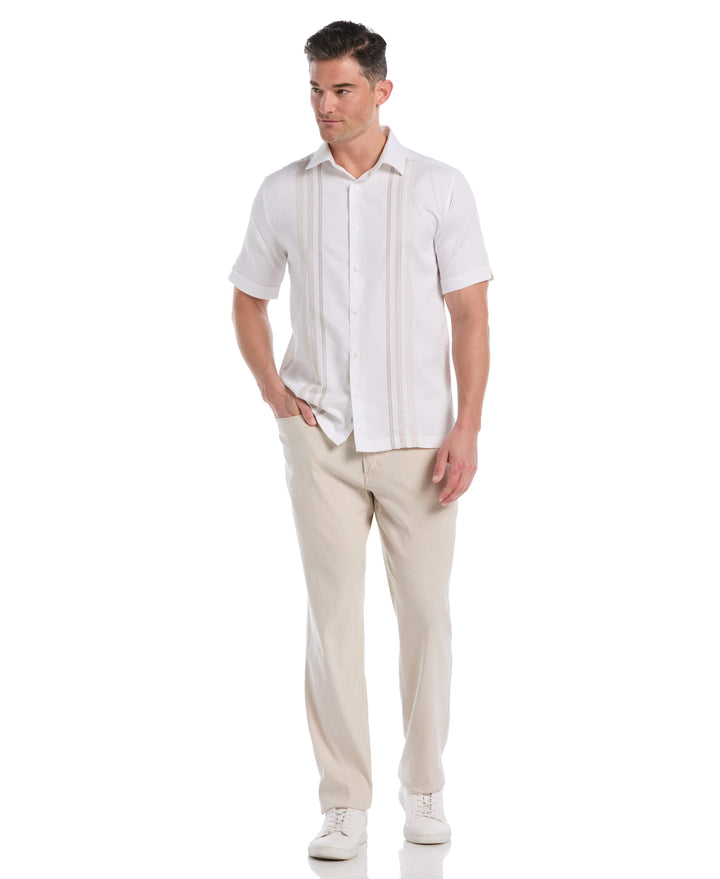 Ombre Embroidery Panel Shirt (Brilliant White) 