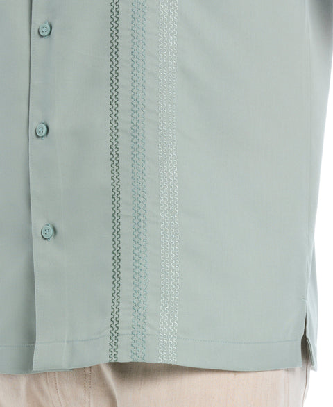 Ombre Embroidery Panel Shirt (Blue Surf) 