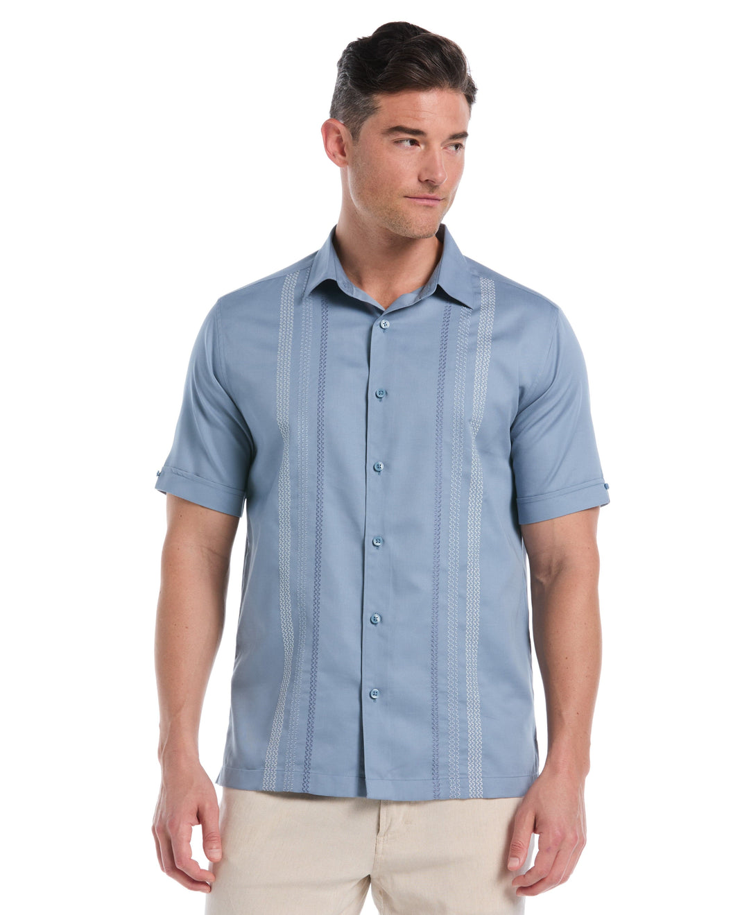 Ombre Embroidery Panel Shirt (Windward Blue) 