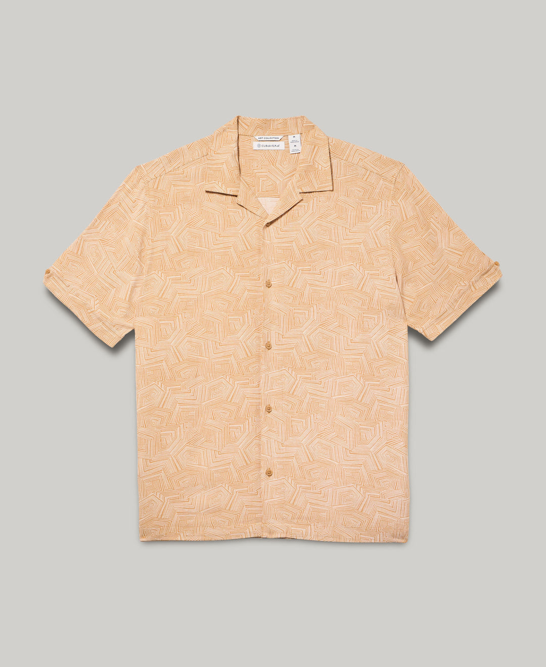 Organic Geometric Print Shirt (Iced Coffee) 