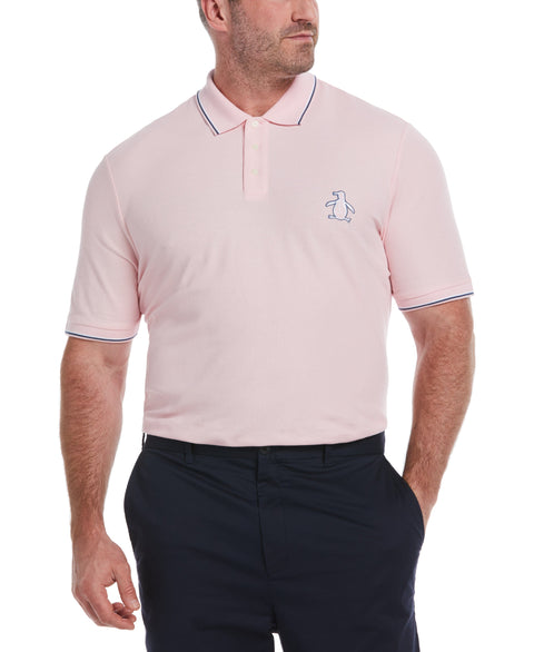 Big and Tall Mega Pete Pique Polo (Parfait Pink) 