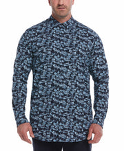 Big & Tall EcoVero™ Woven Poplin Stretch Shirt (Dark Sapphire) 