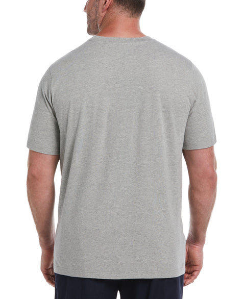 Big & Tall Floral Fill Pete Tee (Rain Heather) 