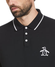 Big & Tall Mega Pete Pique Polo (True Black) 