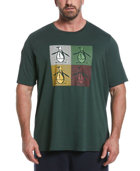 Big & Tall Multiple Pete Print Tee (Deep Forest) 