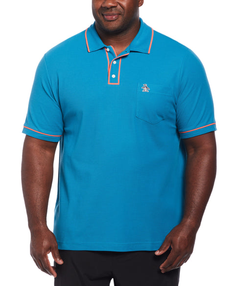 Big & Tall Organic Cotton Earl Polo (Mosaic Blue) 