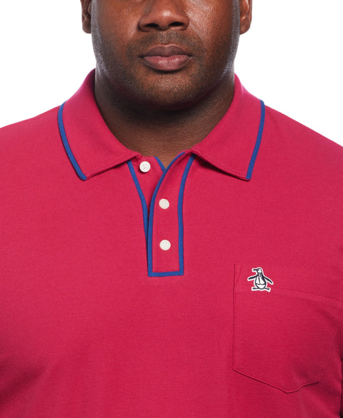 Big & Tall Organic Cotton Earl Polo (Sangria) 