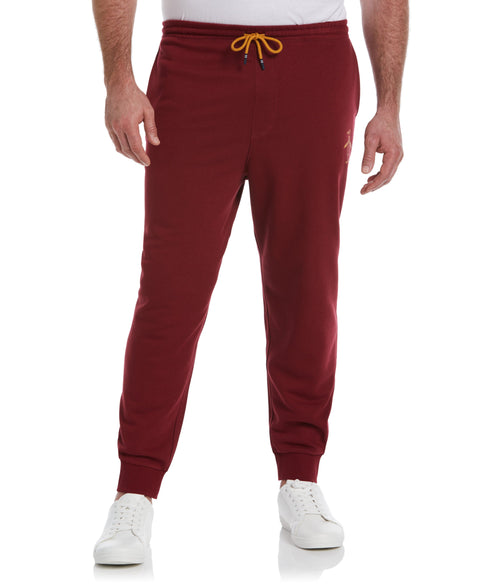Big & Tall Organic Cotton Fleece Logo Pant (Cabernet) 