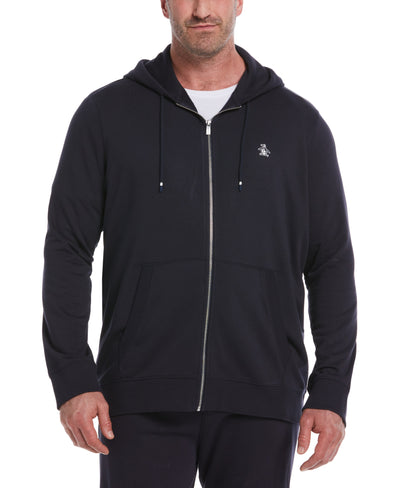 Big & Tall Sticker Pete Full Zip Fleece Hoodie (Dark Sapphire) 
