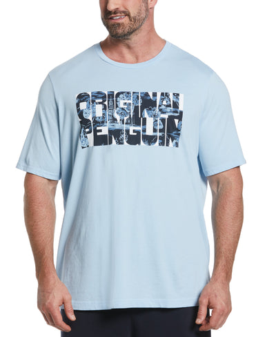 Cotton Jersey Graphic Tee (Cerulean) 