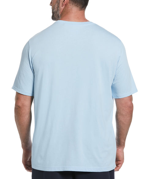 Cotton Jersey Graphic Tee (Cerulean) 