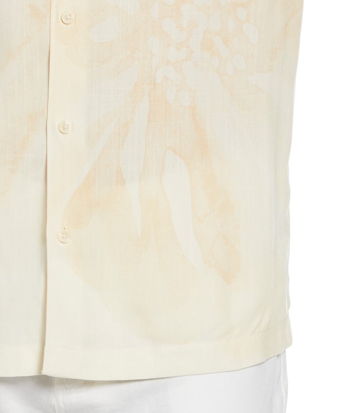 Oversized Tropical Placement Print Shirt (Antique White) 