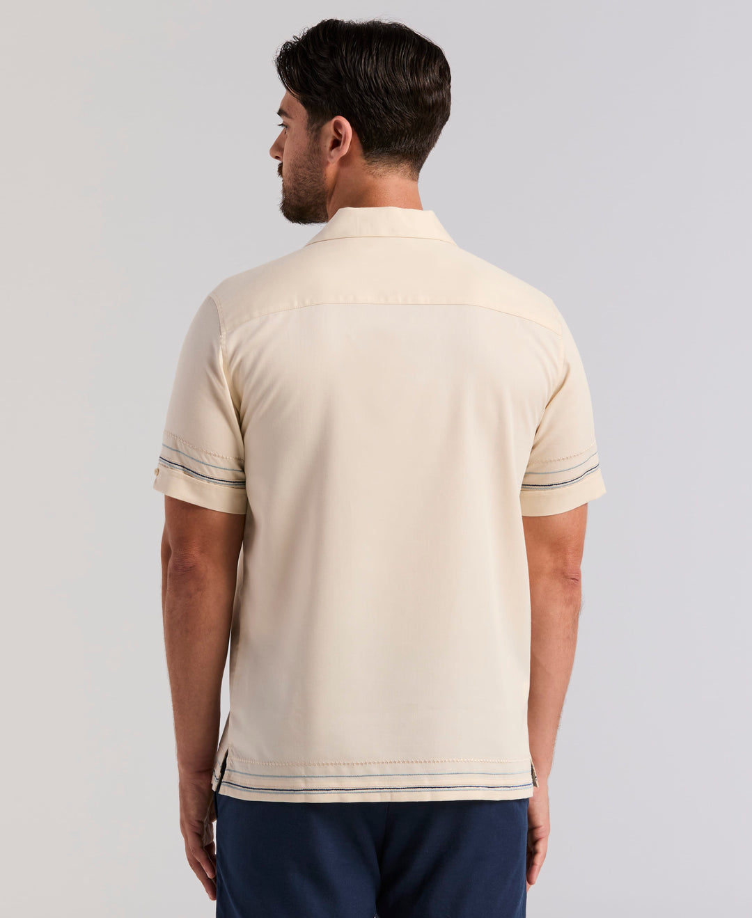 PALM & BORDER EMBROIDERY (White Swan) 