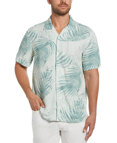 Palm Dotted Print Shirt (Balsam Green) 