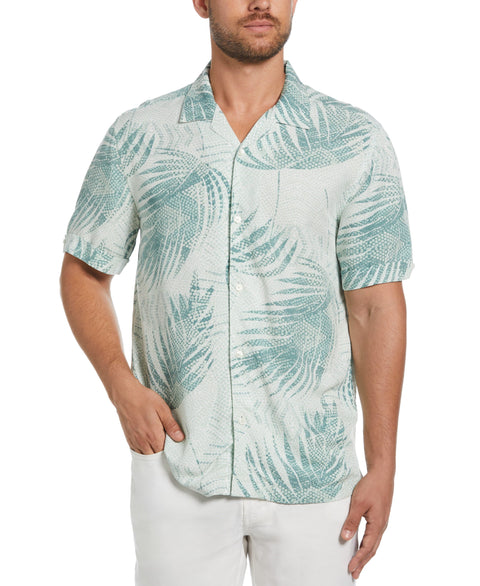Palm Dotted Print Shirt (Balsam Green) 