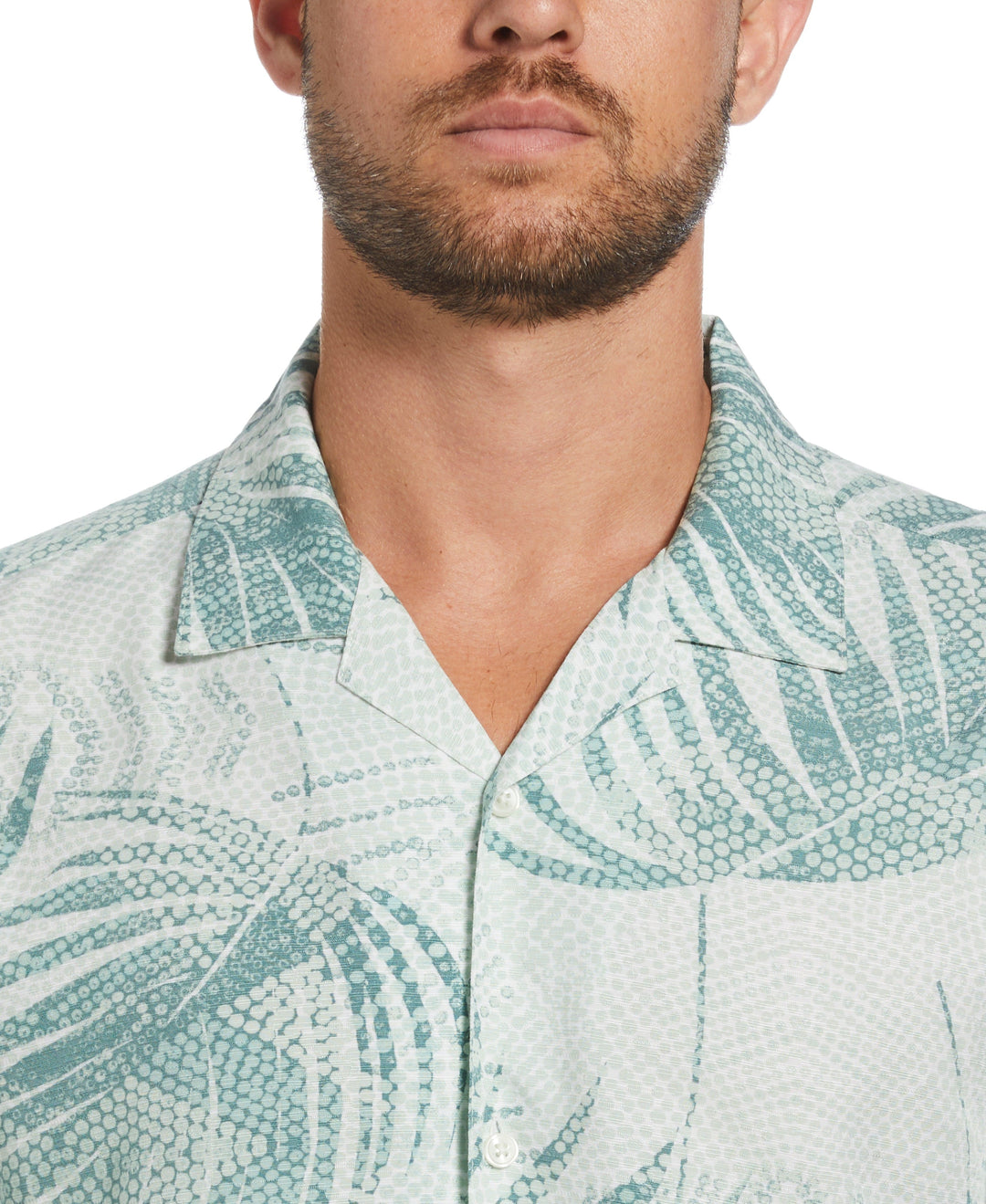 Palm Dotted Print Shirt (Balsam Green) 