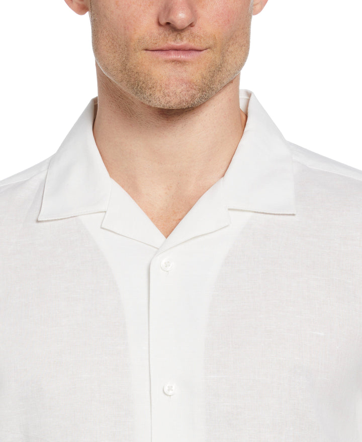 Palm Print Border Shirt (Brilliant White) 