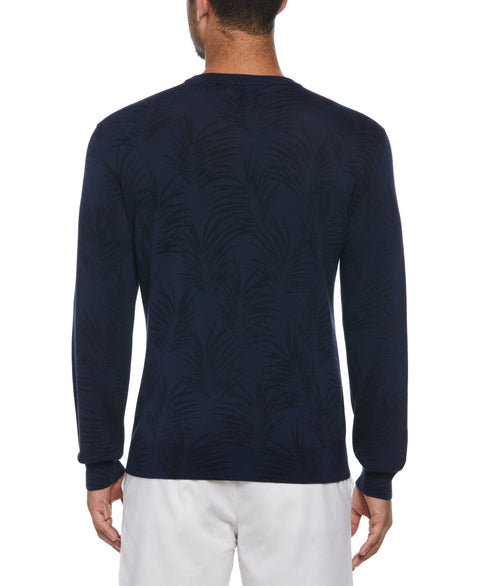 Palm Print Jacquard Sweater (Naval Academy) 