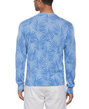 Palm Print Jacquard Sweater (Della Robia Blue) 