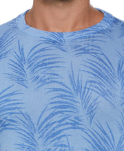 Palm Print Jacquard Sweater (Della Robia Blue) 