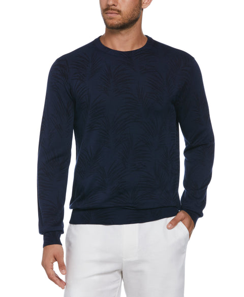 Palm Print Jacquard Sweater (Naval Academy) 