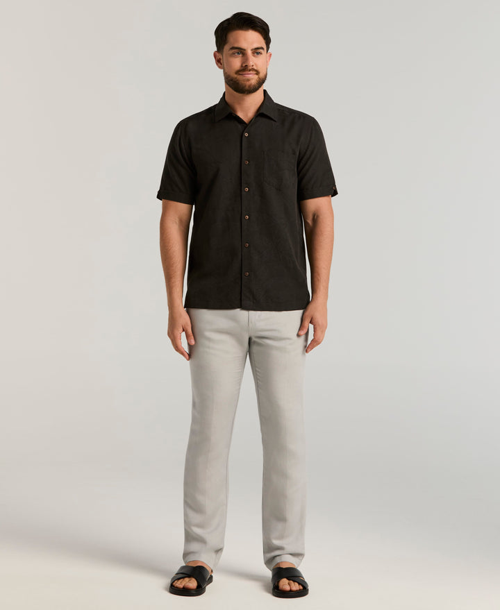 Palm Print Shirt (Jet Black) 