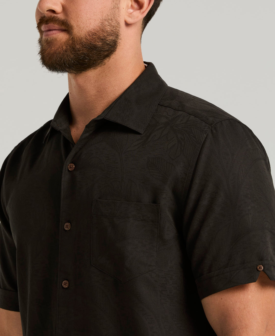 Palm Print Shirt (Jet Black) 