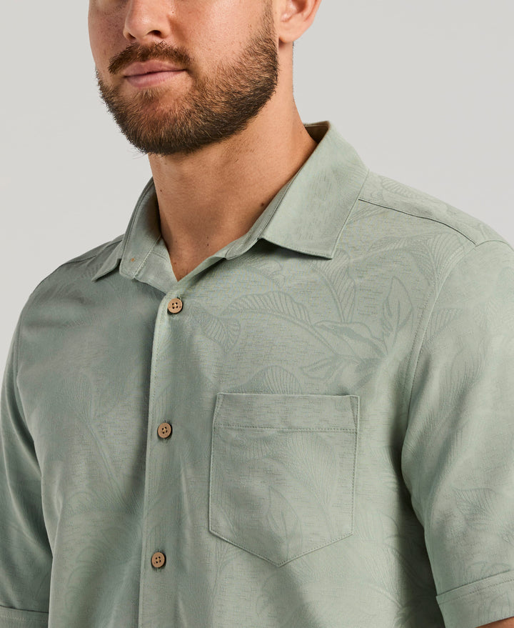 Palm Print Shirt (Green Milieu) 