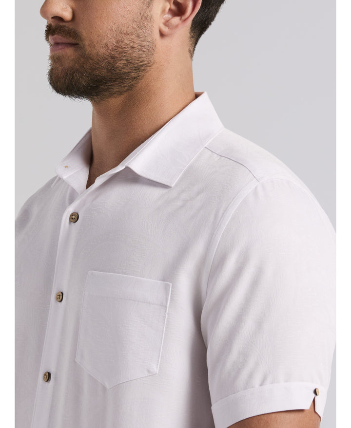 Palm Print Shirt-Casual Shirts-Cubavera