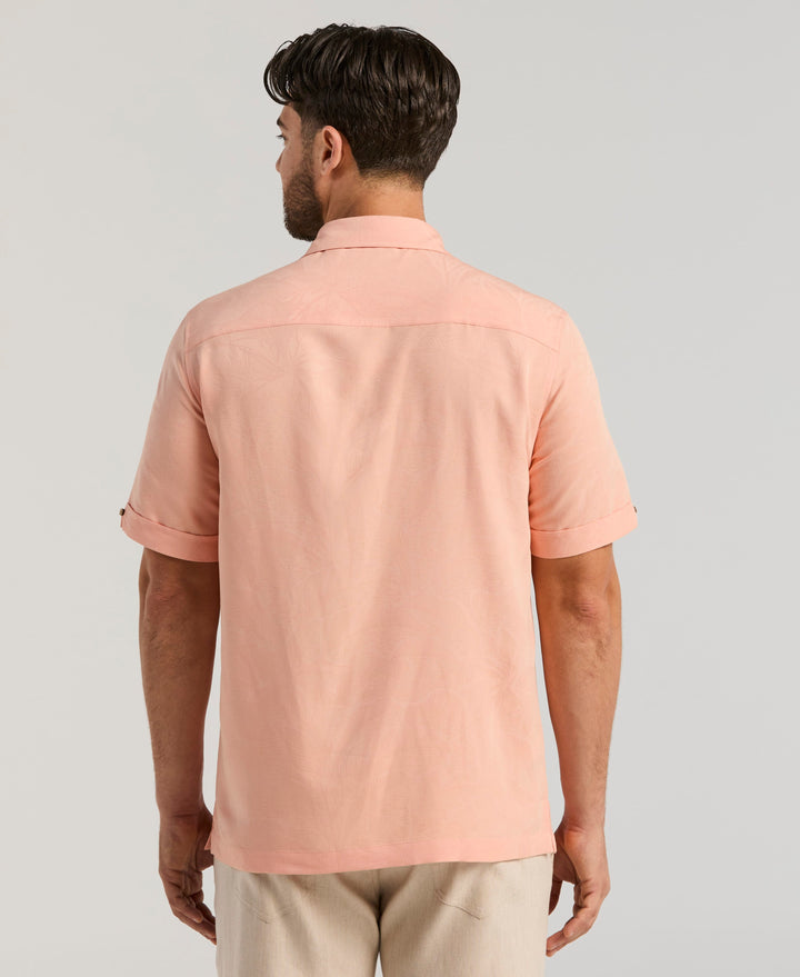 Palm Print Shirt (Salmon) 