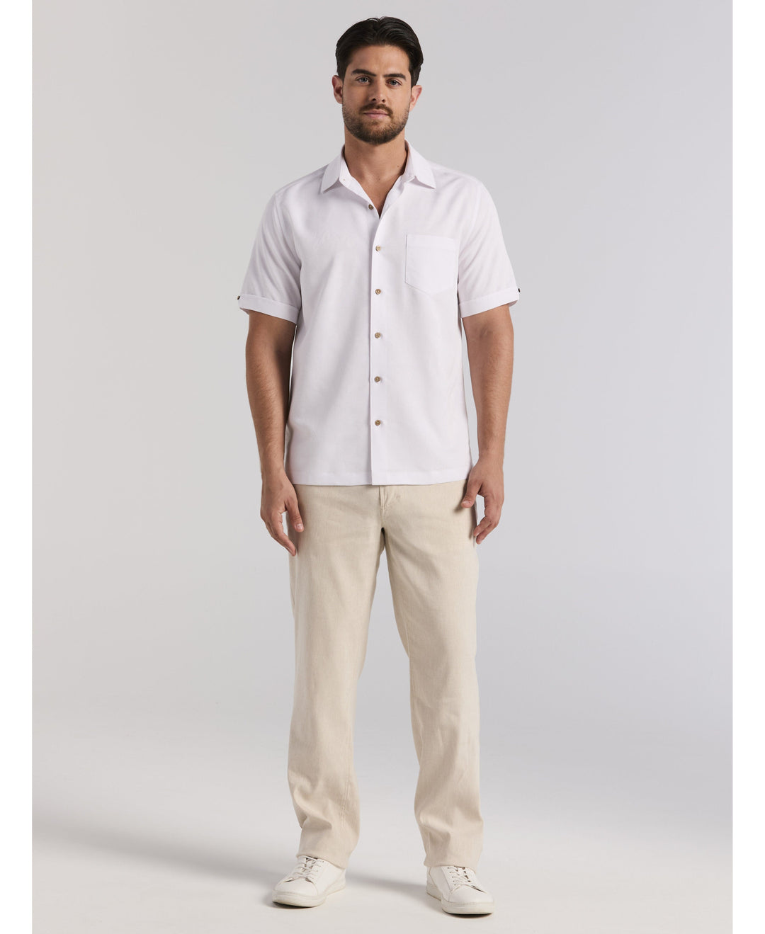 Palm Print Shirt-Casual Shirts-Cubavera