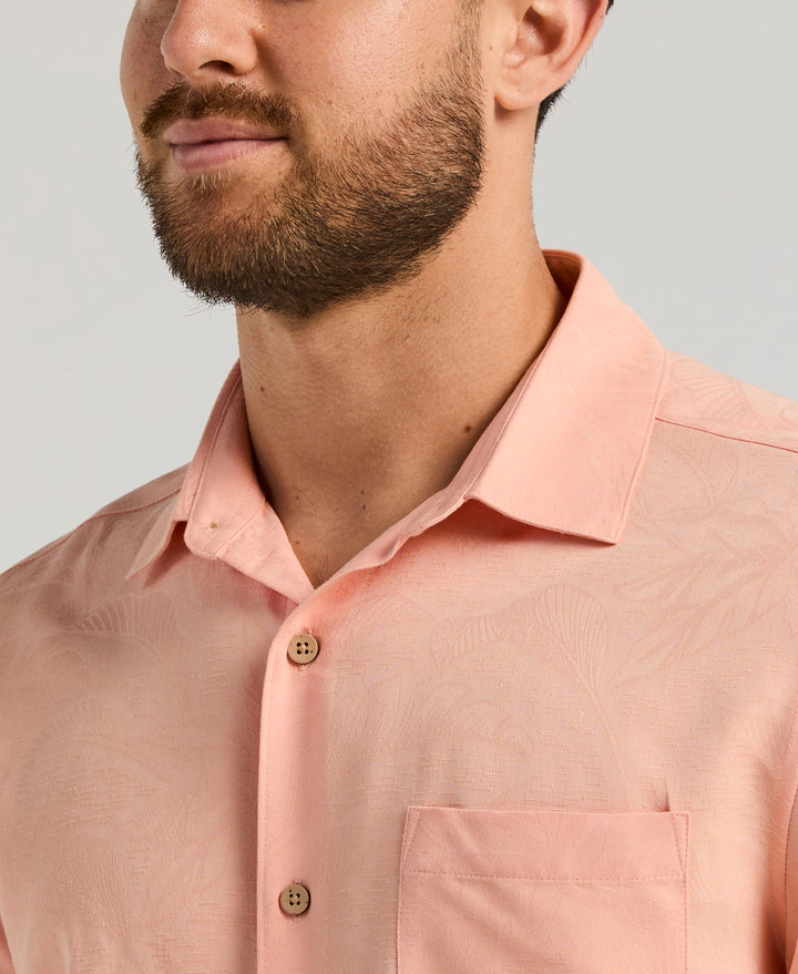 Palm Print Shirt (Salmon) 