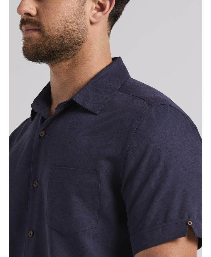 Palm Print Shirt-Casual Shirts-Cubavera