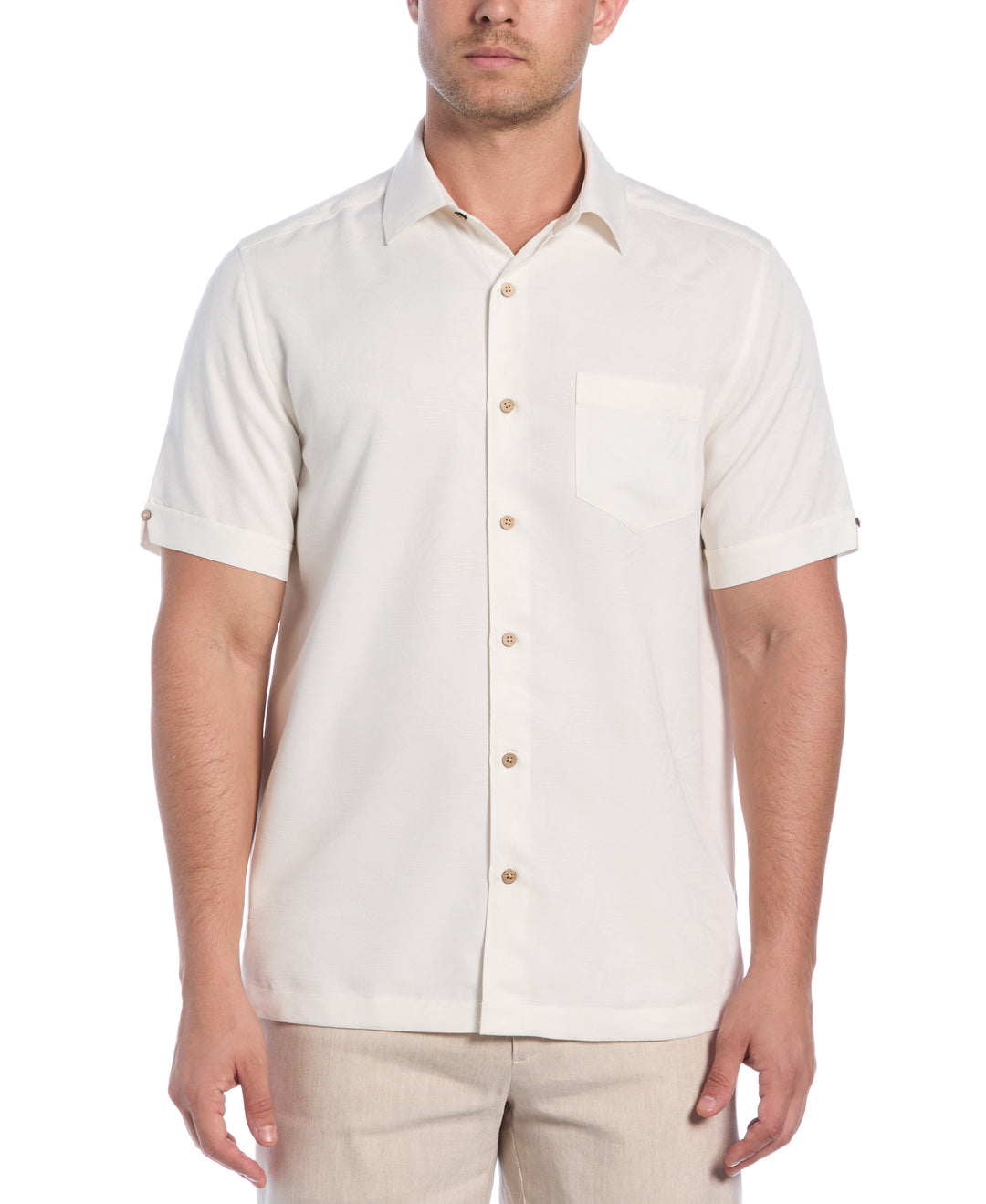 Palm Print Shirt (Egret) 