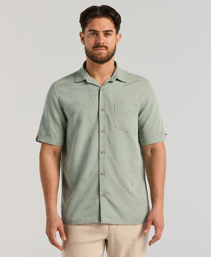 Palm Print Shirt (Green Milieu) 