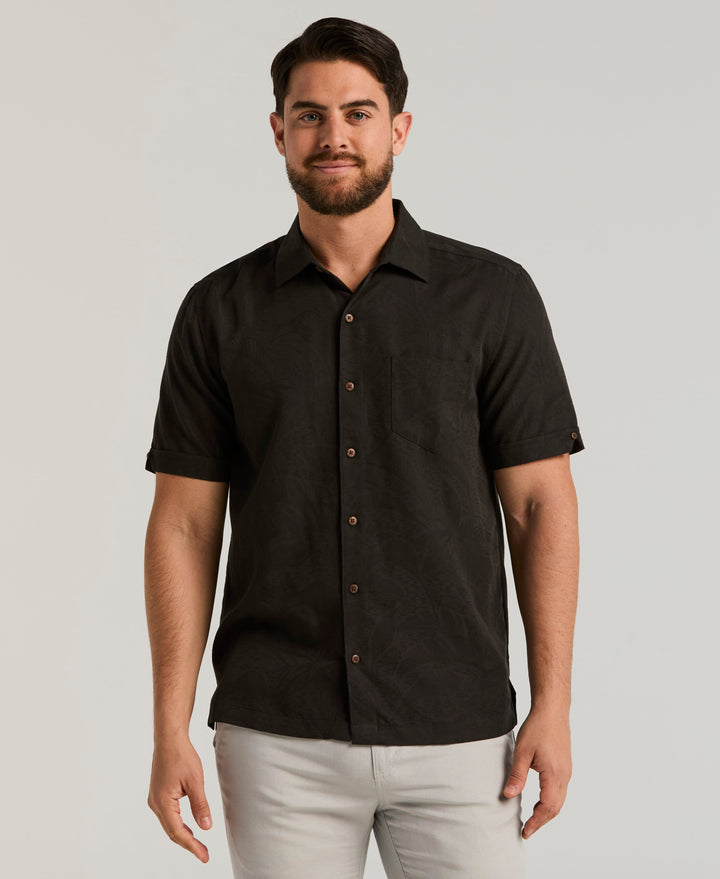 Palm Print Shirt (Jet Black) 