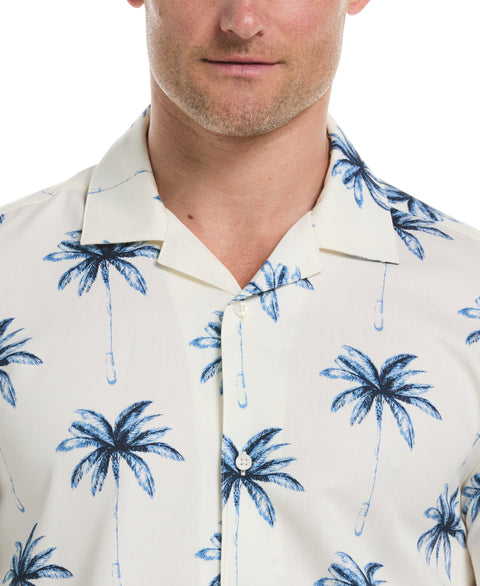 Palm Tree Print Shirt (Egret) 