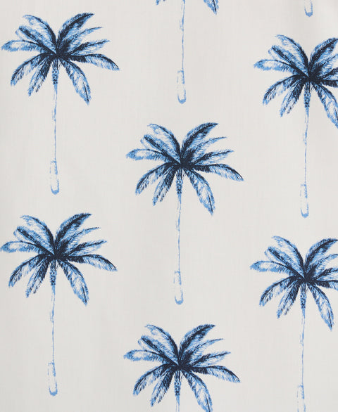 Palm Tree Print Shirt (Egret) 