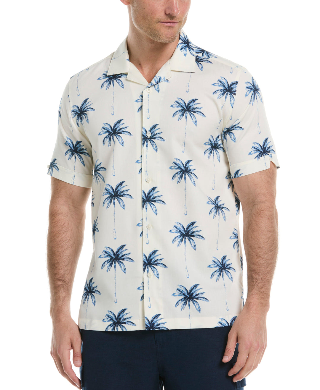 Palm Tree Print Shirt (Egret) 