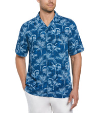 Palm Tree Print Shirt (Mykonos Blue) 