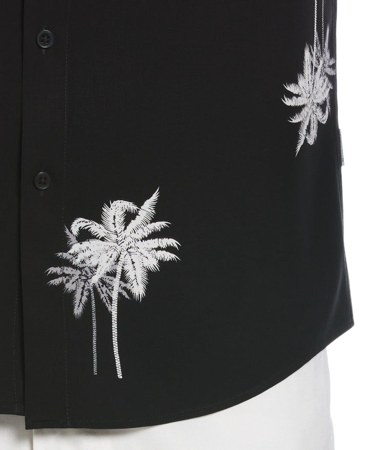 Palms Print Shirt (Jet Black) 