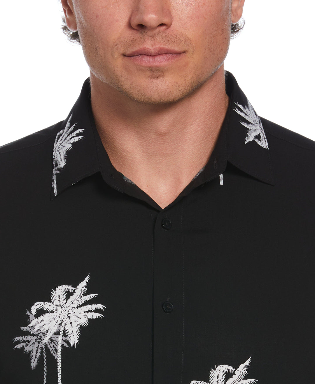 Palms Print Shirt (Jet Black) 