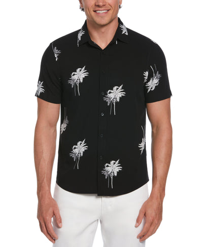 Palms Print Shirt (Jet Black) 