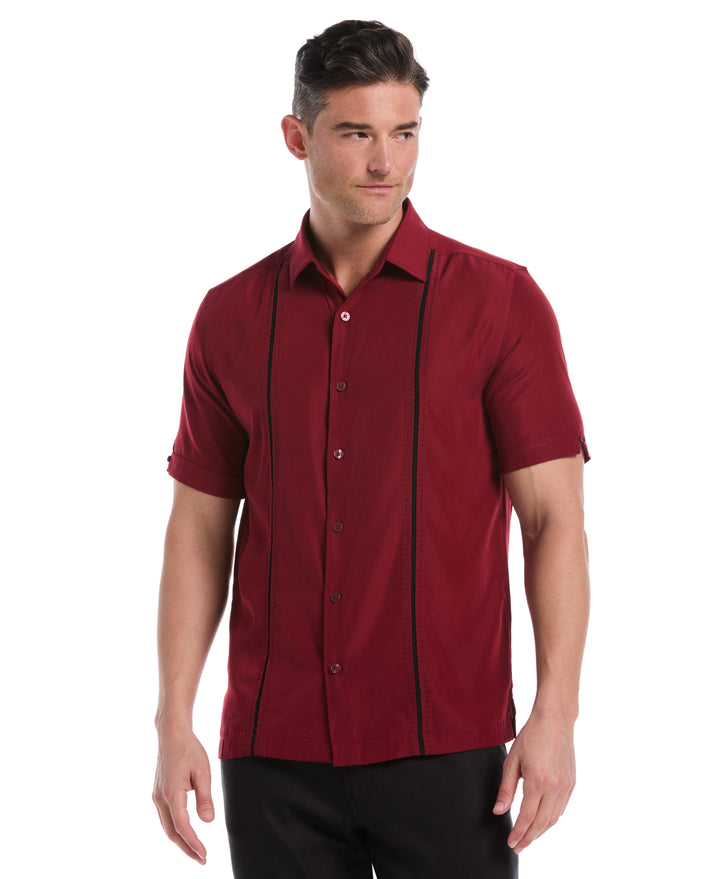 Insert Panels Pickstitch Shirt (Biking Red) 