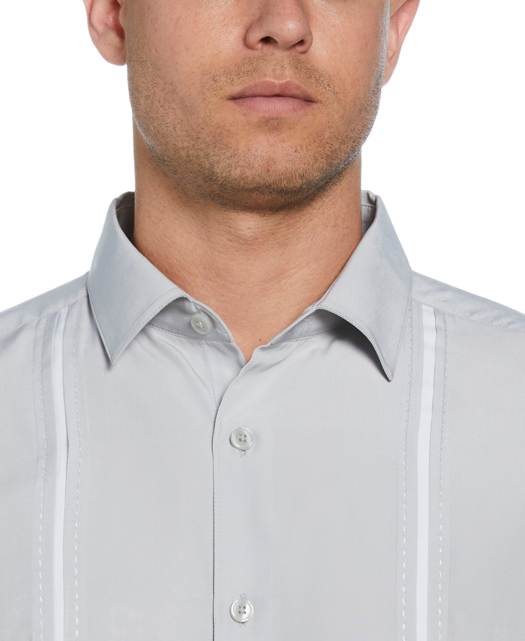 Insert Panels Pickstitch Shirt (Harbor Mist) 
