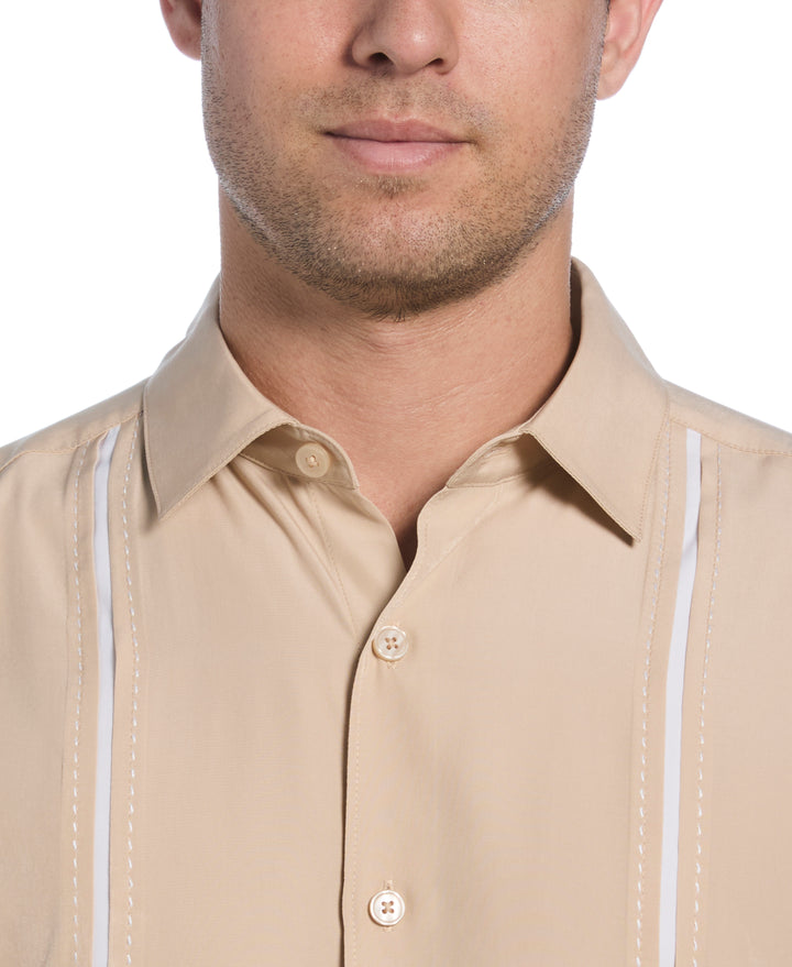 Insert Panels Pickstitch Shirt (Irish Cream) 